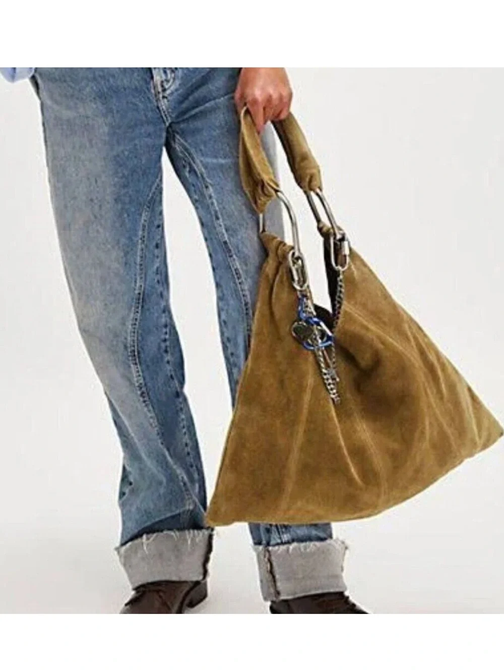 Free People Bobbi Slouch Suede Tote